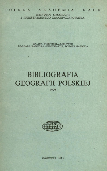 Bibliografia Geografii Polskiej 1979