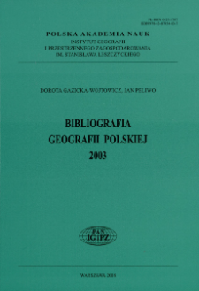 Bibliografia Geografii Polskiej 2003
