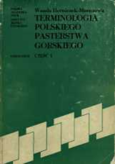 Terminologia polskiego pasterstwa g&oacute;rskiego. Cz. 1