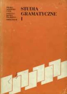 Studia Gramatyczne 1