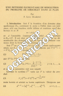 Une m&eacute;thode &eacute;l&eacute;mentaire de r&eacute;solution du probl&egrave;me de Dirichlet dans le plan