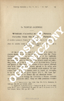 Wioślaki Corixidae ze stanu Parana : (Z wyników naukowych Polskiej Wyprawy Zoologicznej do Brazylji w latach 1921-1924)