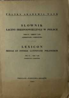 Słownik łaciny średniowiecznej w Polsce. T. 2 z. 7 (15), Confrontans - consuetudo