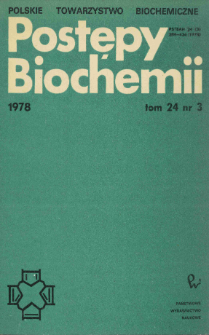 Postępy biochemii, Tom 24, Nr 3