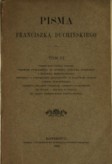 Pisma Franciszka Duchińskiego. T. 3.