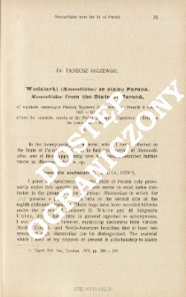 Wodziarki (Mesoveliidae) ze stanu Parana : (Z wyników naukowych Polskiej Wyprawy Zoologicznej do Brazylji w latach 1921-1924)