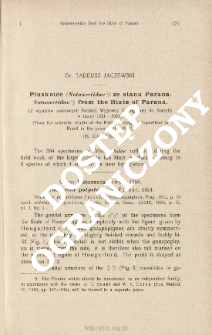 Pluskolce (Notonectidae) ze stanu Parana : (Z wyników naukowych Polskiej Wyprawy Zoologicznej do Brazylji w latach 1921-1924)