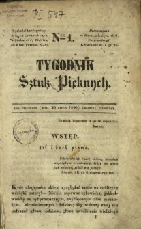 Tygodnik Sztuk Pięknych 1840 N.1-13