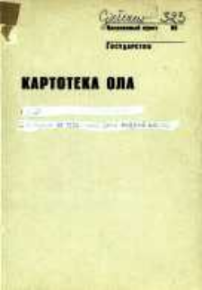 Kartoteka Ogólnosłowiańskiego atlasu językowego (OLA); Giełczew (323)