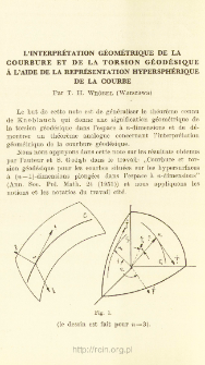 L'interpr&eacute;tation g&eacute;om&eacute;trique de la courbure et de la torsion g&eacute;od&eacute;sique &agrave; l'aide de la repr&eacute;sentation hypersph&eacute;rique de la courbe