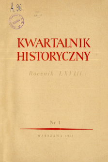 Kwartalnik Historyczny R. 68 nr 1 (1961), Życie naukowe w kraju