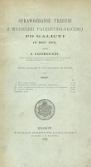 Sprawozdanie trzecie z wycieczki paleoetnologicznej po Galicyi (w roku 1891)