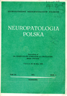 Neuropatologia Polska T.12 z.4 (1974)