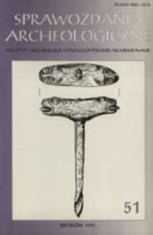 Sprawozdania Archeologiczne T. 51 (1999), Spis treści