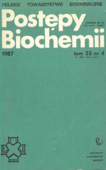 Postępy biochemii, Tom 33, Nr 4