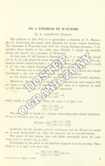 On a theorem of Ważewski
