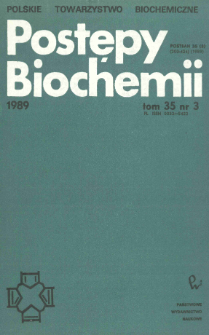 Postępy biochemii, Tom 35, Nr 3