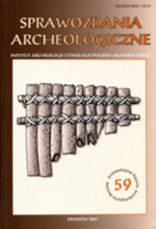 Sprawozdania Archeologiczne T. 59 (2007), Reviews