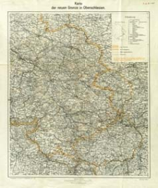 Karte der neuen Grenze in Oberschlesien : Maßstab 1:300 000