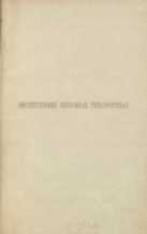 Institutiones historiae philosophiae. Vol. 1
