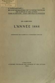 L'ann&eacute;e 1444