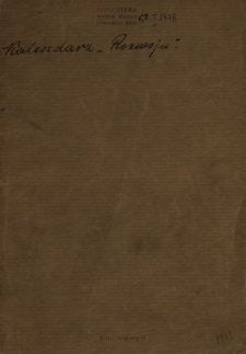 Kalendarz "Rozwoju" na Rok 1913