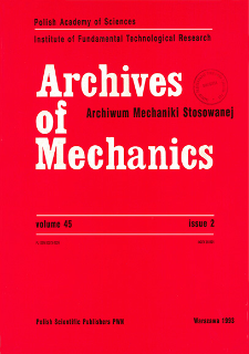 Archives of Mechanics Vol. 45 nr 2 (1993)