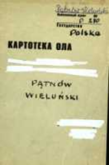 Kartoteka Og&oacute;lnosłowiańskiego atlasu językowego (OLA); Pątn&oacute;w Wieluński (280)