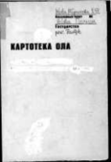 Kartoteka Ogólnosłowiańskiego atlasu językowego (OLA); Wola Młynarska (252)