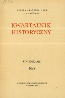 Kwartalnik Historyczny R. 63 nr 2 (1956), Korespondencja