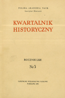 Kwartalnik Historyczny R. 63 nr 3 (1956), Recenzje