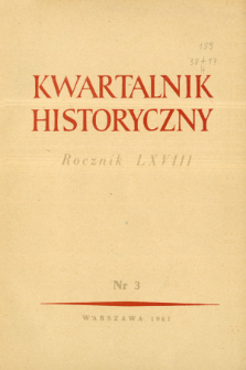 Dyskusja nad pr&oacute;bnym wydaniem pierwszej częśći III tomu Historii Polski : konferencja w Jabłonnie w dniach 20-21 IV 1961 r.