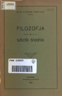Filozofja a szkoła średnia