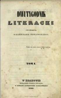 Dwutygodnik Literacki 1844 T.1