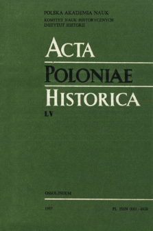 Acta Poloniae Historica. T. 55 (1987), Title pages, Contents