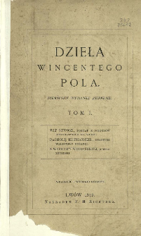 Poezye Wincentego Pola. T. 1.