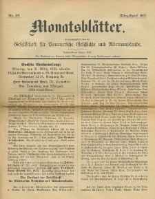 Monatsbl&auml;tter Jhrg. 35, H. 3/4 (1921)