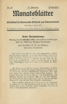 Monatsbl&auml;tter Jhrg. 41, H. 10 (1927)