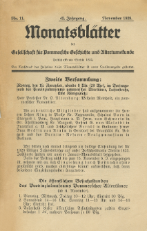 Monatsbl&auml;tter Jhrg. 42, H. 11 (1928)