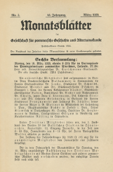 Monatsbl&auml;tter Jhrg. 43, H. 3 (1929)
