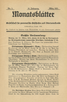 Monatsbl&auml;tter Jhrg. 45, H. 3 (1931)