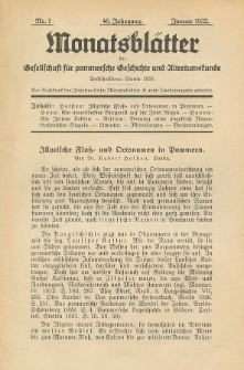 Monatsbl&auml;tter Jhrg. 46, H. 1 (1932)