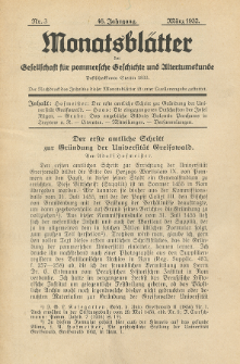 Monatsbl&auml;tter Jhrg. 46, H. 3 (1932)