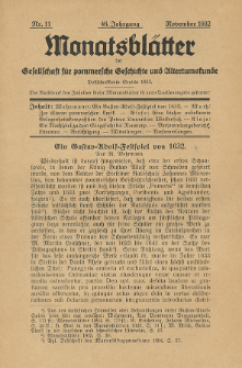 Monatsbl&auml;tter Jhrg. 46, H. 11 (1932)