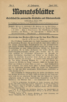 Monatsbl&auml;tter Jhrg. 47, H. 6 (1933)
