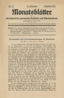 Monatsbl&auml;tter Jhrg. 47, H. 12 (1933)