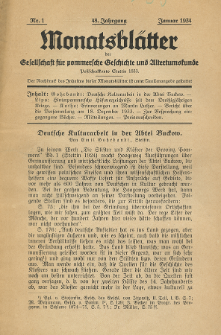 Monatsblätter Jhrg. 48, H. 1 (1934)
