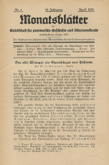 Monatsbl&auml;tter Jhrg. 48, H. 4 (1934)
