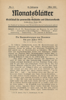 Monatsbl&auml;tter Jhrg. 48, H. 5 (1934)