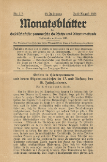 Monatsblätter Jhrg. 48, H. 7/8 (1934)